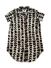 Load image into Gallery viewer, Hebrew cone aloha shirt dress